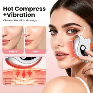 Electric Gua Sha Face Massager with Heated Vibration