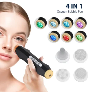 7 Colors LED Oxygen Bubble Pen Facial Massager Portable CO2 Beauty Machine Skin Rejuvenation Hydration Pore Cleaning Tool