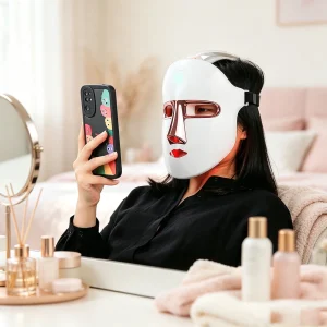 Wireless 7 Colors LED Photon Face Mask Skin Rejuvenation Repair Tightening Anti‑Aging Anti‑Acne Skin Care Tool