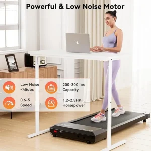 2-in-1 Home/Office 2.5 HP Walking Mini Treadmill